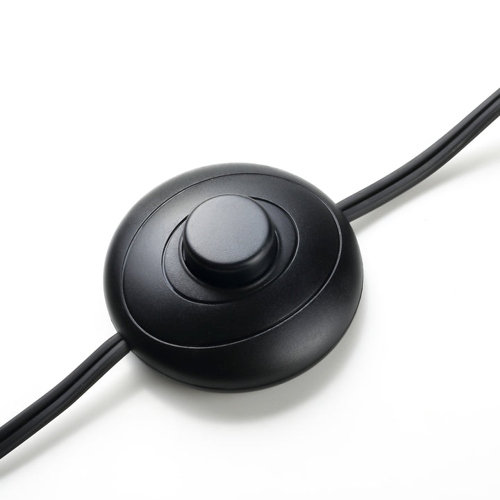 Modern Floor Lamp Metal Frame Sphere Light w/ Pedal Switch Unique Standing Beautiful Furnishing for Home Office Living Room, Black