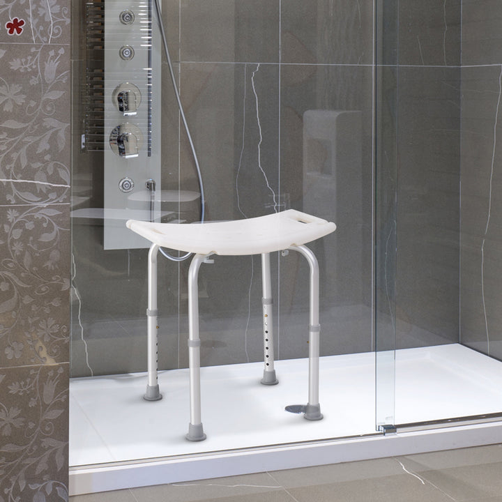 Rectangular Adjustable Height Mobility Medical Grade Stabilized Shower Seat Bath Stool