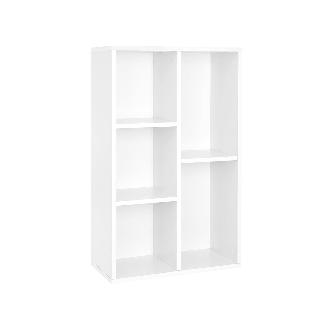 White 5-Grid Bookcase