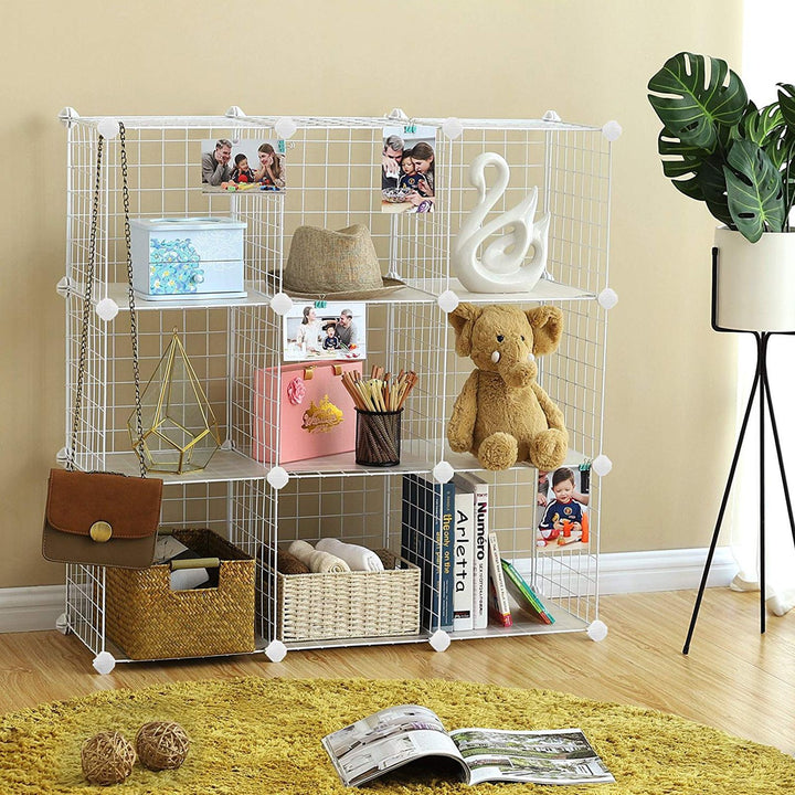 White Metal Storage Cubes