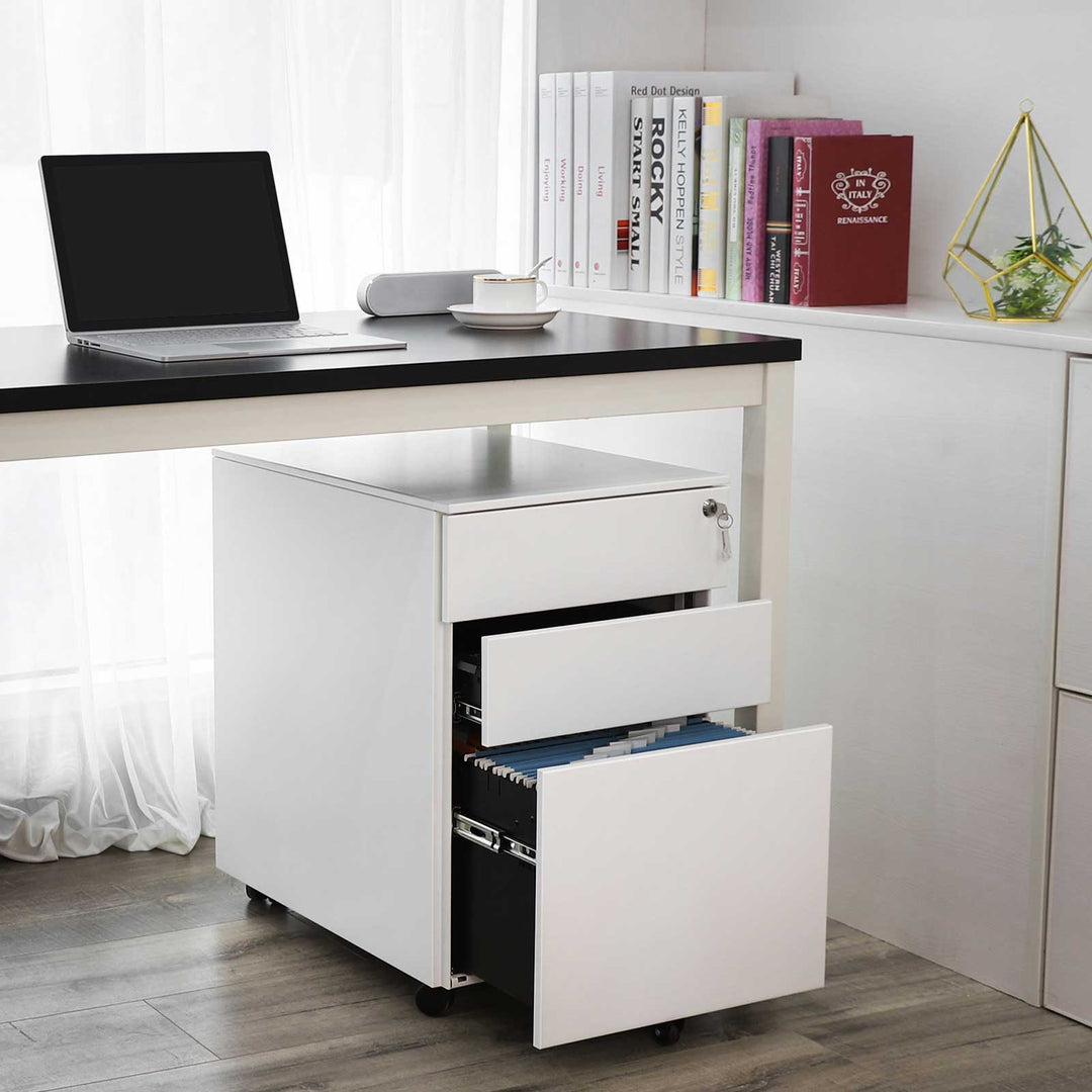 White Steel File Cabinet