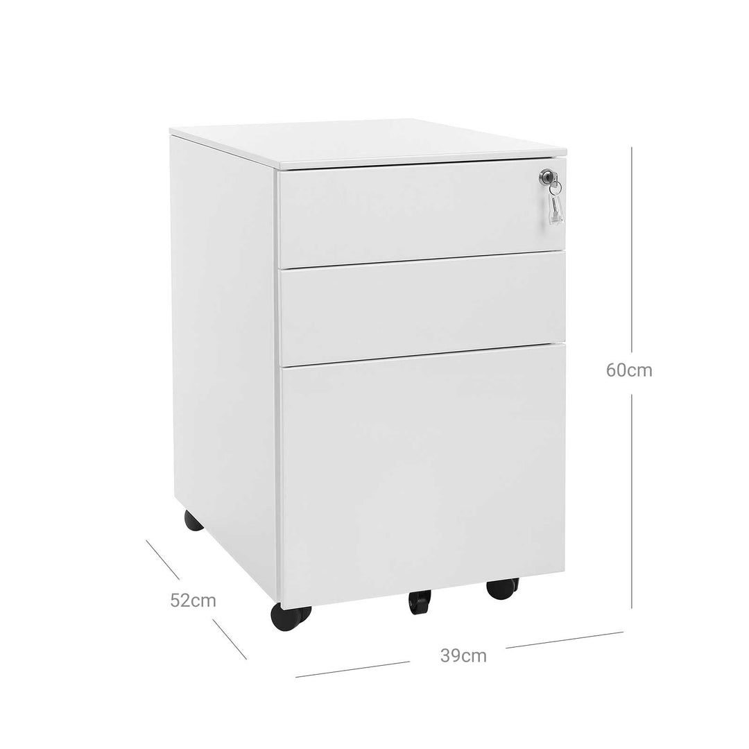 White Steel File Cabinet
