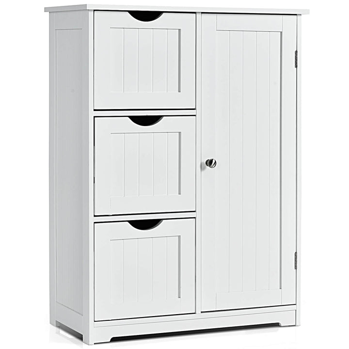 Freestanding Bathroom Cabinet with 3 Drawers-White