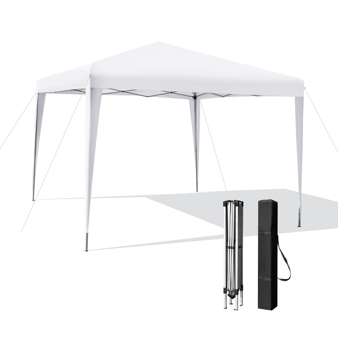 Outdoor Portable Instant Pop-up Canopy with Carrying Bag-White