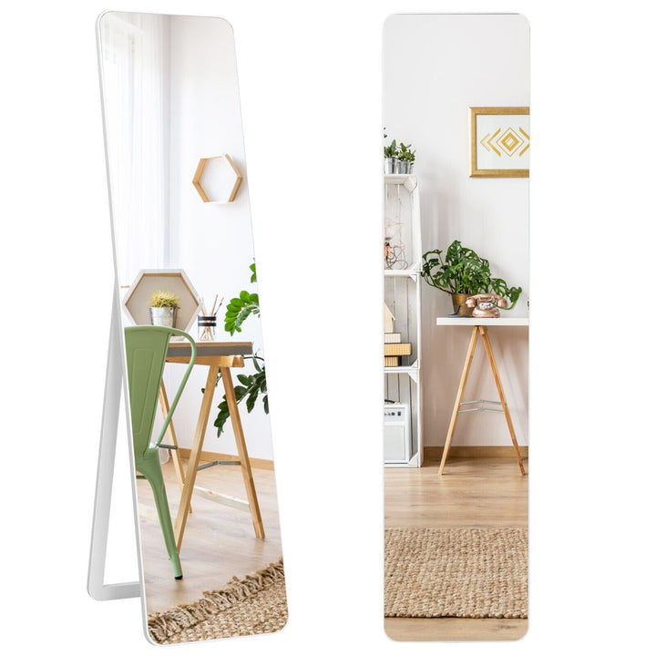 Free-standing Full Length Mirror-White