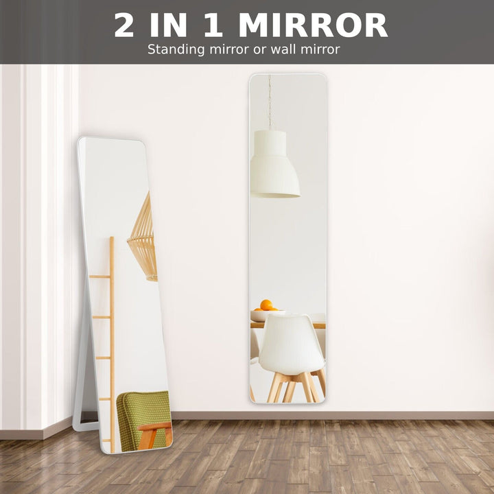 Free-standing Full Length Mirror-White