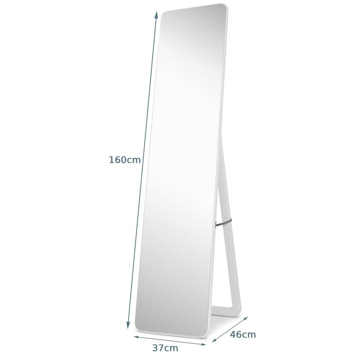 Free-standing Full Length Mirror-White