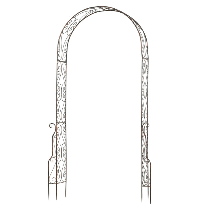 Metal Decorative Garden Rose Arch Arbour Trellis for Climbing Plants Support Archway Wedding Gate 120L x 30W x 226H (cm)