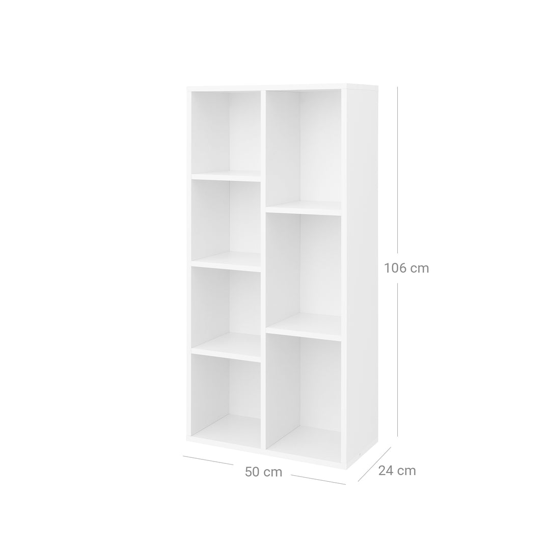 Wooden 7 Grid Bookcase