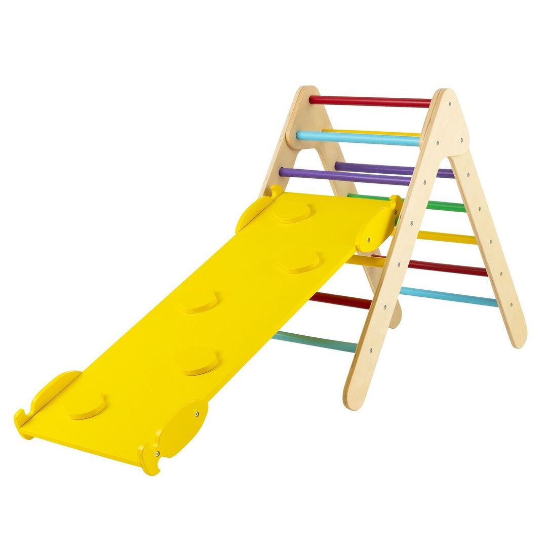 Wooden Triangle Climbing Ladder Set- Multi-colour