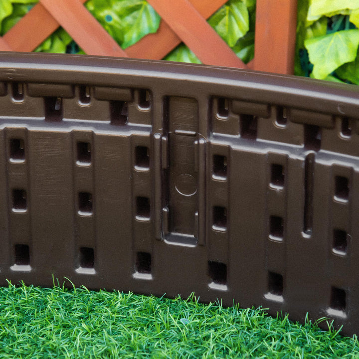 Outsunny Raise Garden Bed Kit, Round Planter Box Above Ground, DIY Assembly for Flowers/Herb/Vegetables Outdoor Garden Backyard, Φ123 x 21cm