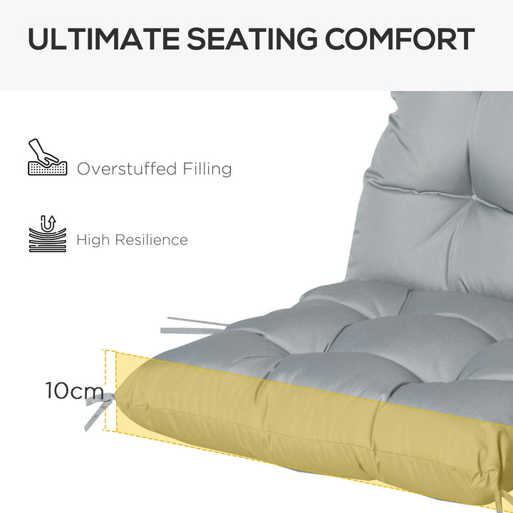 Garden Back Chair Cushion, Comfortable Patio Seat Cushion Pad with Backrest for Outdoor &amp; Indoor Use