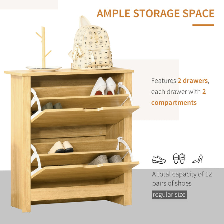 Shoe Storage Cabinet Modern Stylish Furniture Brown