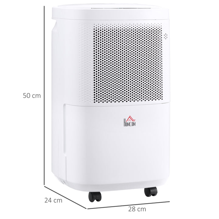 Portable Electric Quiet Dehumidifier with Wi-Fi Smart App Control-White, Black