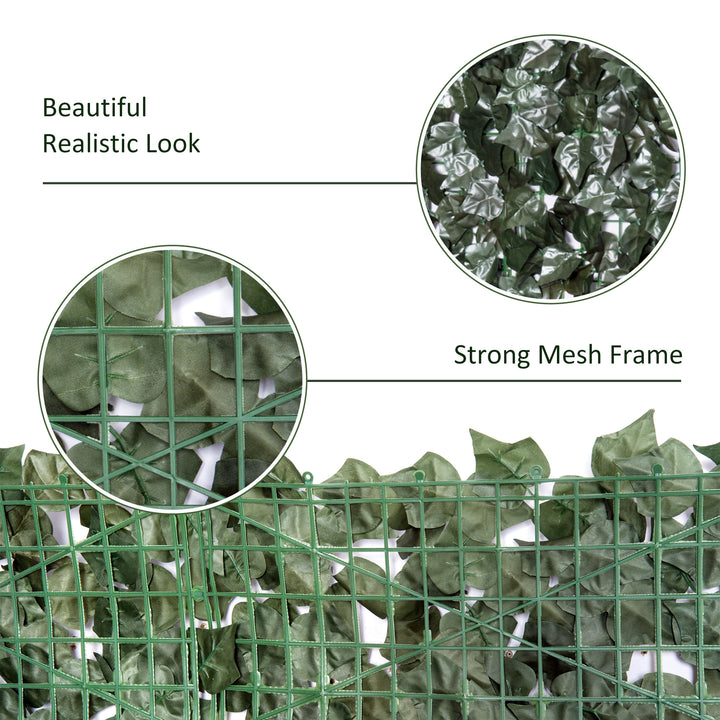 Artificial Leaf Screen Panel, 3x1.5 m-Dark Green