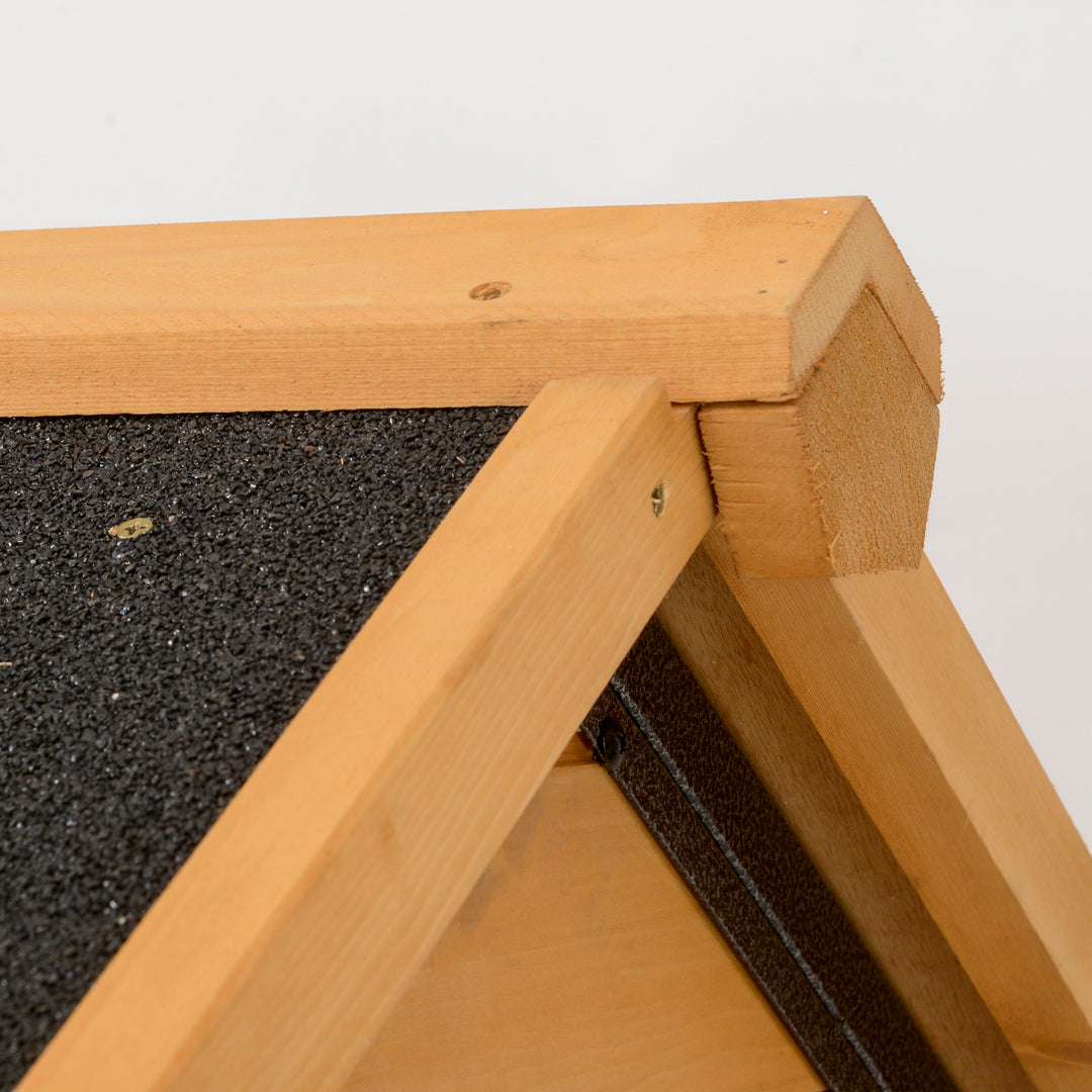 Wood &amp; Steel Bird Cage, with Standing Pole, Nest and Slide-Out Tray - Natural Finish