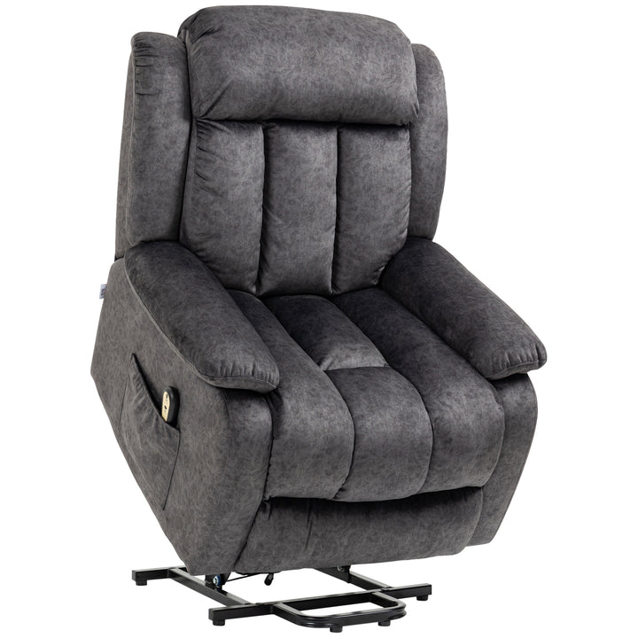 Riser and Recliner Chair, Microfibre Upholstered Recliner Chair for Elderly with Remote Control, Footrest, Padded Seat and Backrest