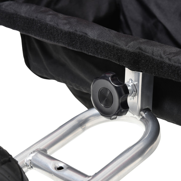 Collapsible Bike Trailer 2-Seater for Baby Bicycle with Pivot Wheel Suitable For 18 Month + Child Orange