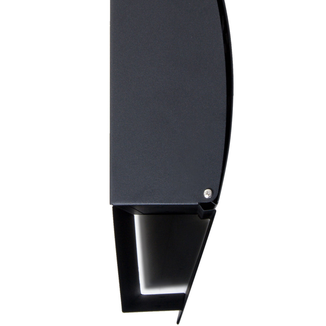 Steel Wall Mounted Mail Box Post Letter Lockable with Waterproof  Lid -  Black