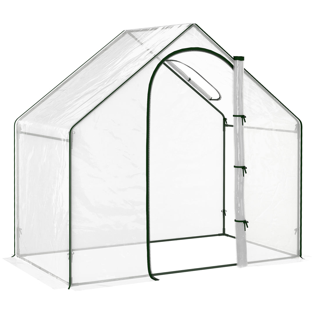 Walk In PVC Greenhouse Garden Outdoor Flower Planter Steel Frame w/Zipped Door 180 x 100 x 168CM