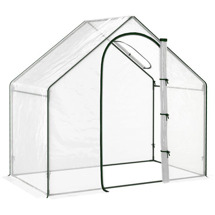 Walk In PVC Greenhouse Garden Outdoor Flower Planter Steel Frame w/Zipped Door 180 x 100 x 168CM