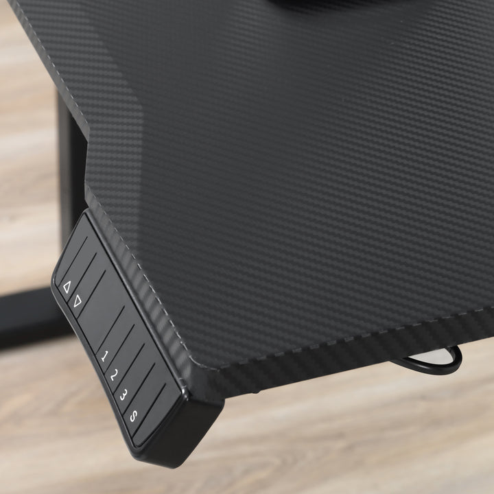 Electric Height Adjustable Standing Desk, 120 cm x 60 cm Memory Preset Stand Up Workstation for Home, Office, Black