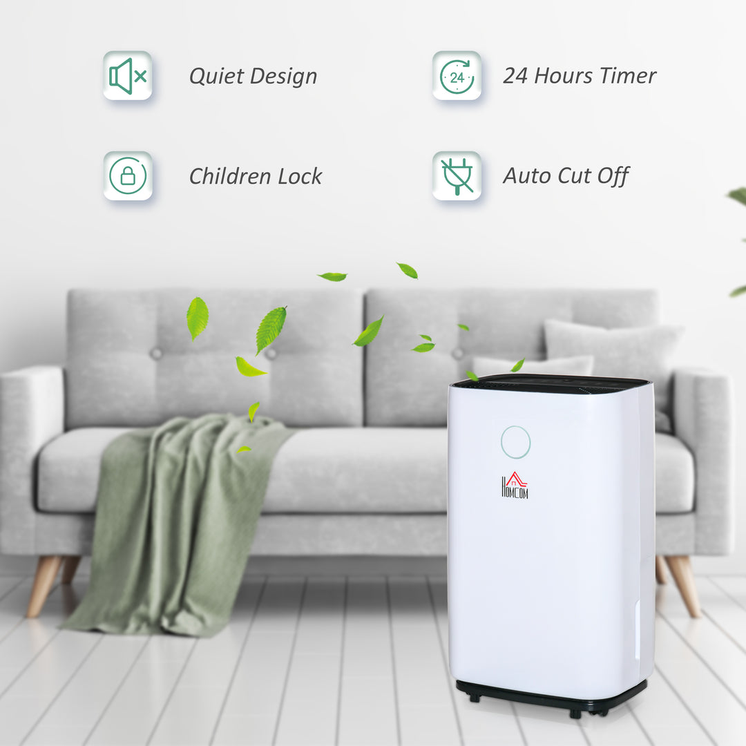 20L/Day 4000ML Portable Quiet Dehumidifier for Home Laundry Room Bedroom Basement, Electric Moisture Air De-Humidifier with 3 Modes