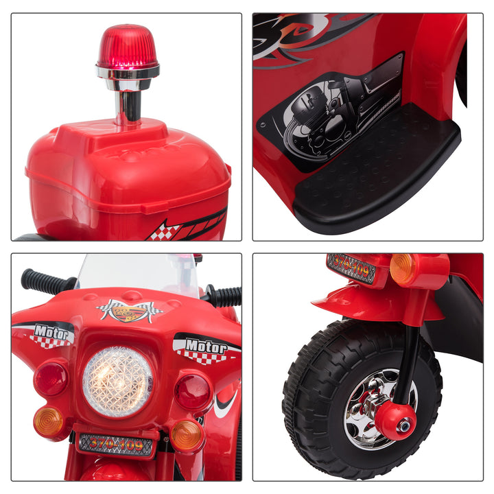 Kids 6V Electric Ride On Motorcycle Toy for 18 - 36 Months Red