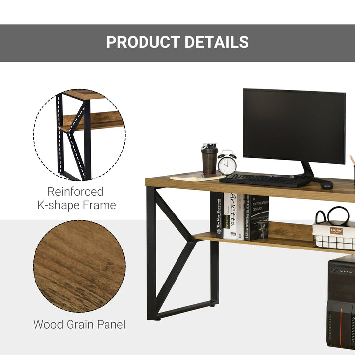 Writing Desk Computer Table Home Office PC Laptop Workstation Wood Effect