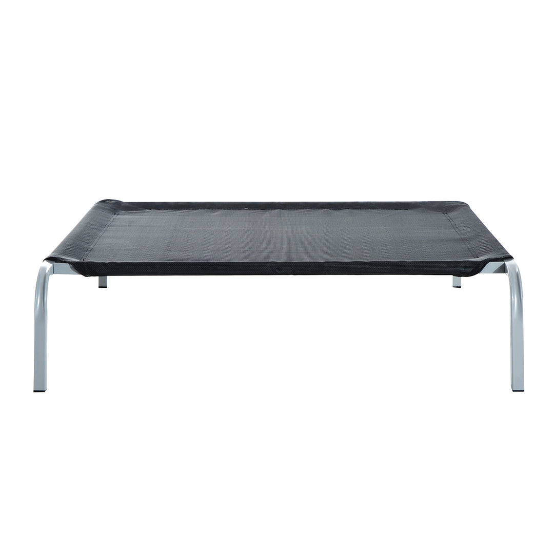 PawHut Elevated Pet Bed Portable Camping Raised Dog Bed w/ Metal Frame Black (Medium)