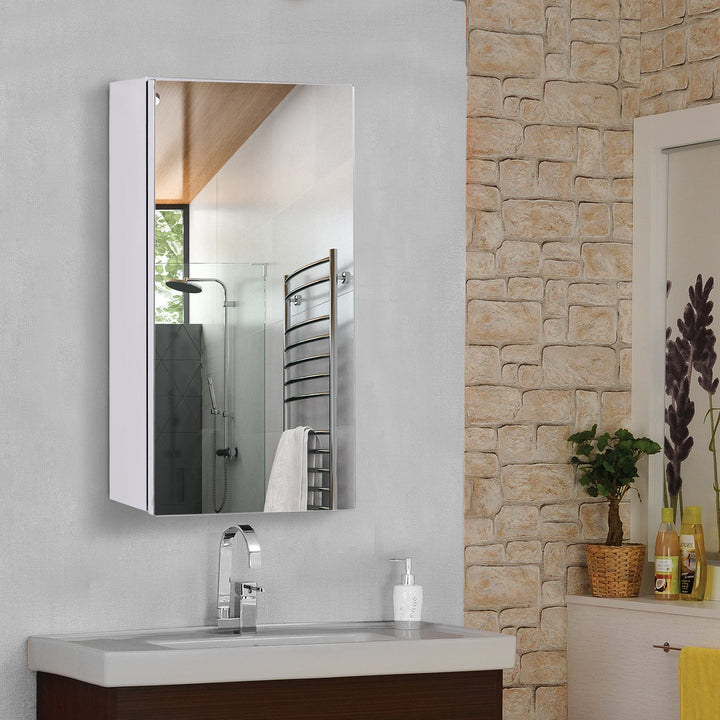 Stainless Steel Wall-mounted Bathroom Mirror Storage Cabinet 300mm (W)