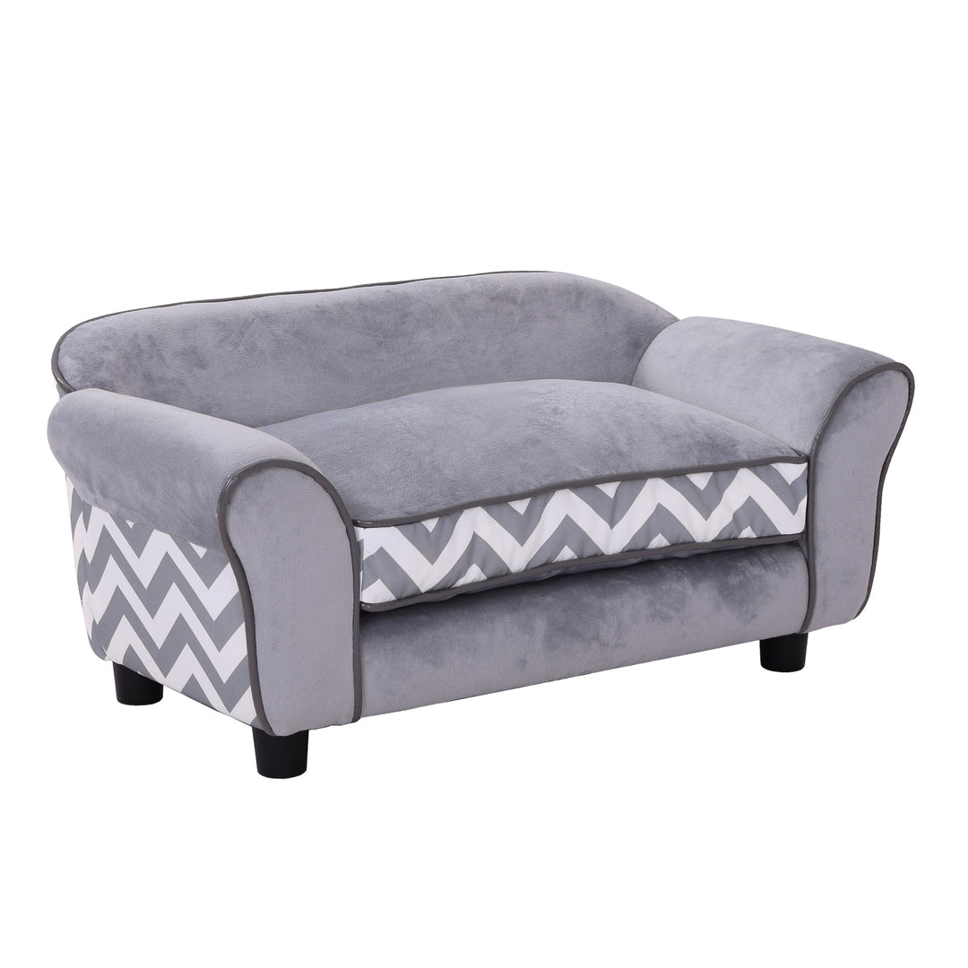 73.5Lx41Wx33H cm Pet Sofa-Grey/Black
