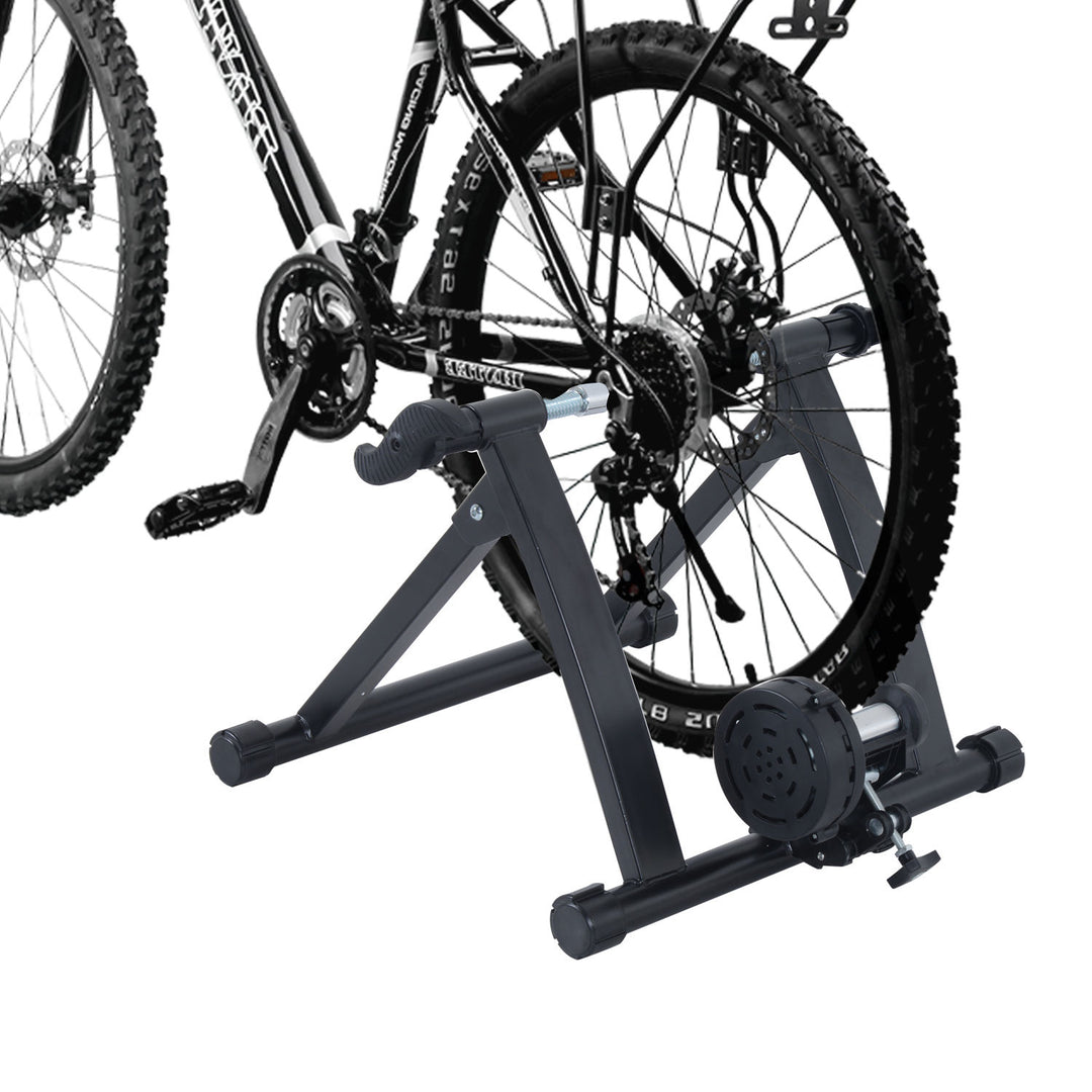 Foldable Indoor Bike Turbo Trainer-Black