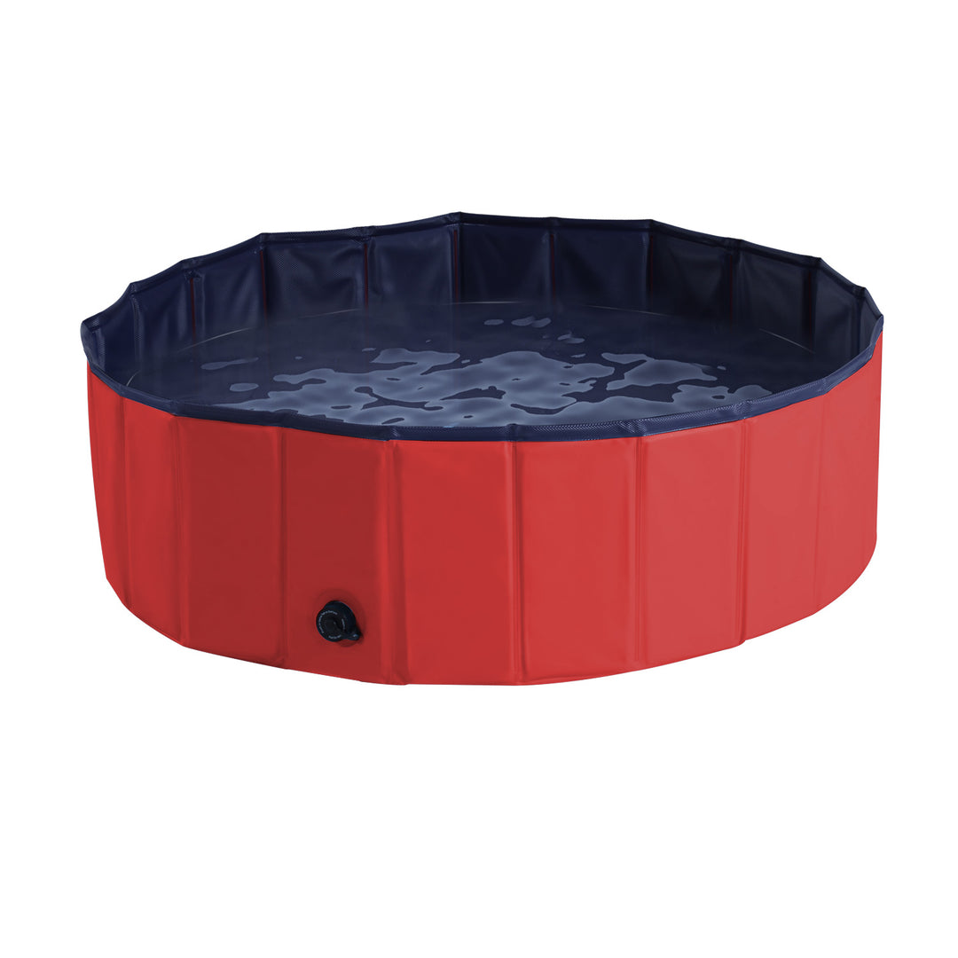 Non-Slip Foldable  Pet Swimming Pool-Red