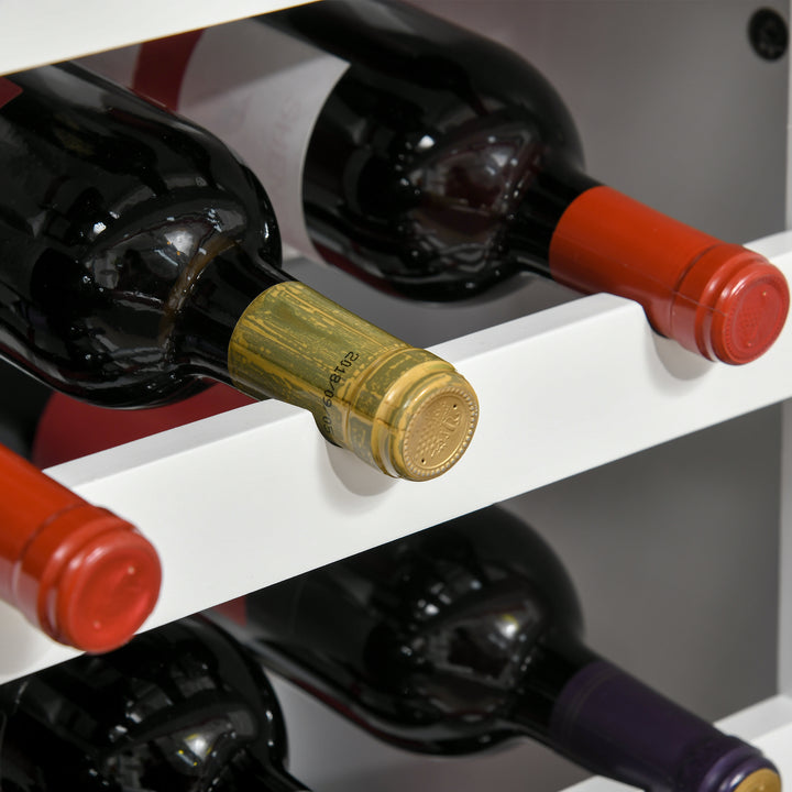 Modern Wine Cabinet Cupboard with 16-Bottle Wine Rack, Kitchen Sideboard with drawer for Living &amp; Dining Room, Home Bar, White