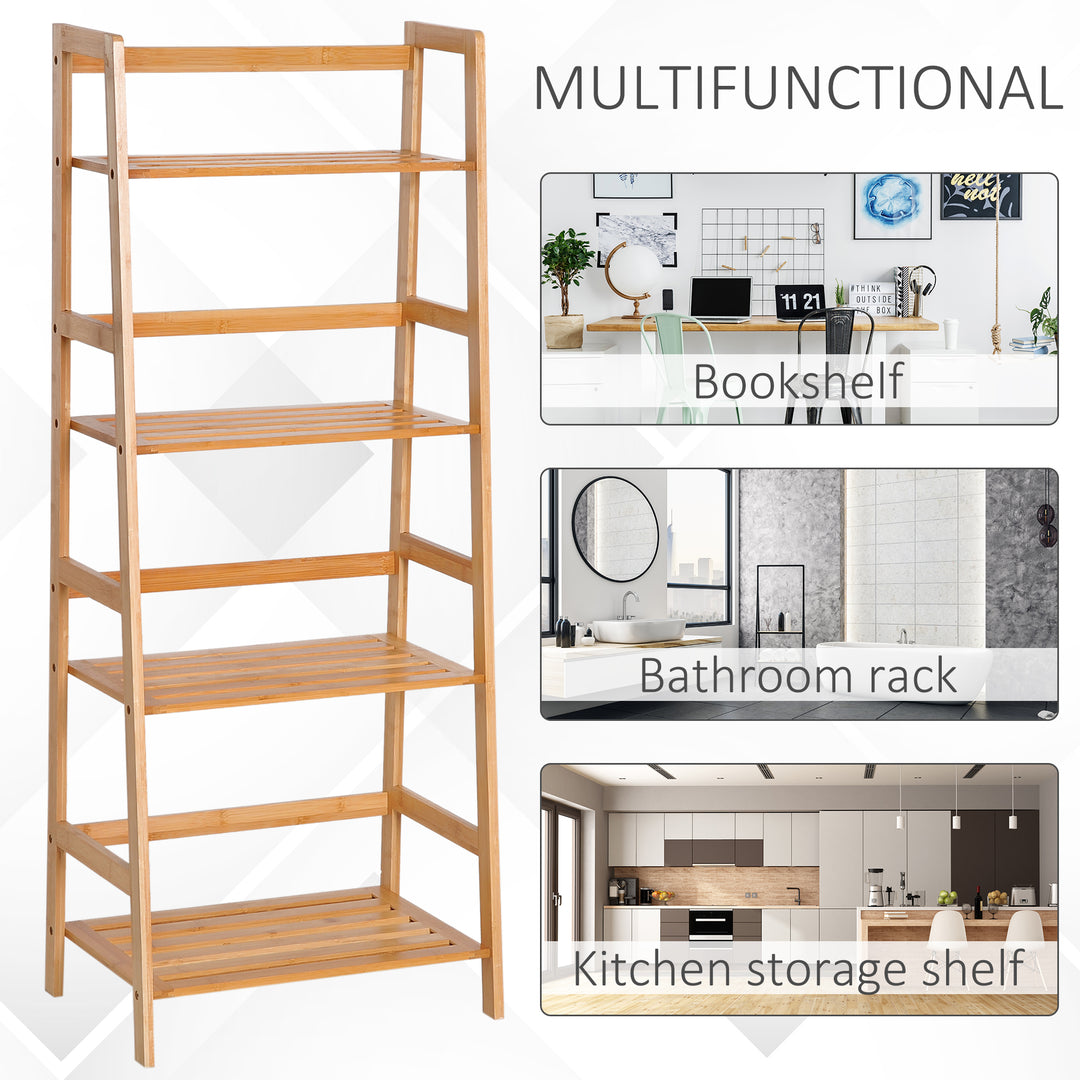 4 Tier Ladder Shelf Storage Unit