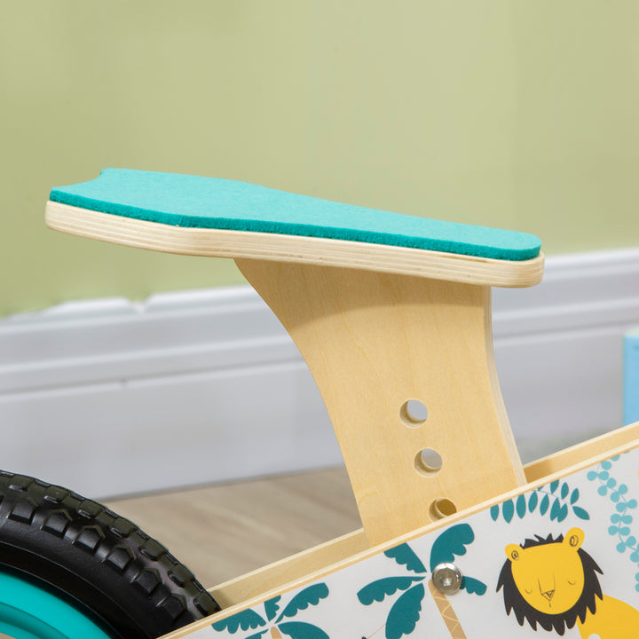 Kids Balance Bike 12 Inch Wooden for 3-6 Years Boys Girls, White