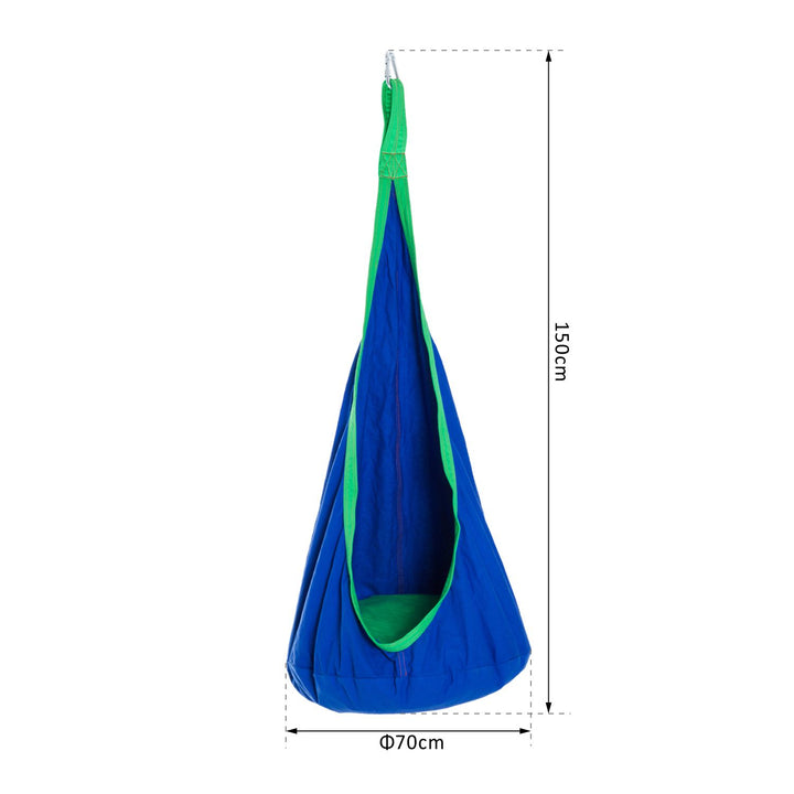 Swing Seat Hammock, φ70 x 150H cm-Blue