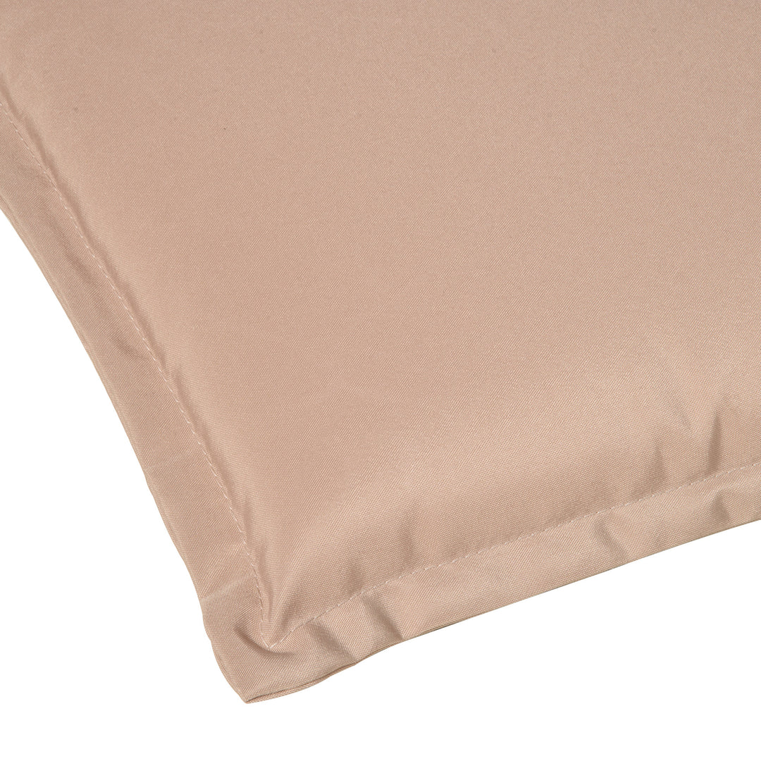 Garden Chair Cushion Polyester High Back Outdoor Chair Replacement Cushion Beige