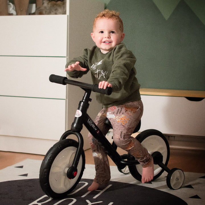 PP Toddlers Removable Stabiliser Balance Bike Black