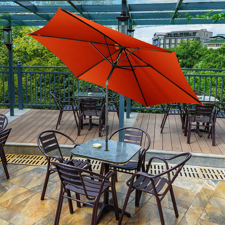 3m Garden Parasol with Crank-Orange