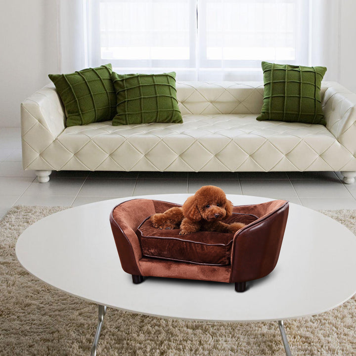 Pet Sofa,66.5L x 40.5W x 35.5H cm-Coffee