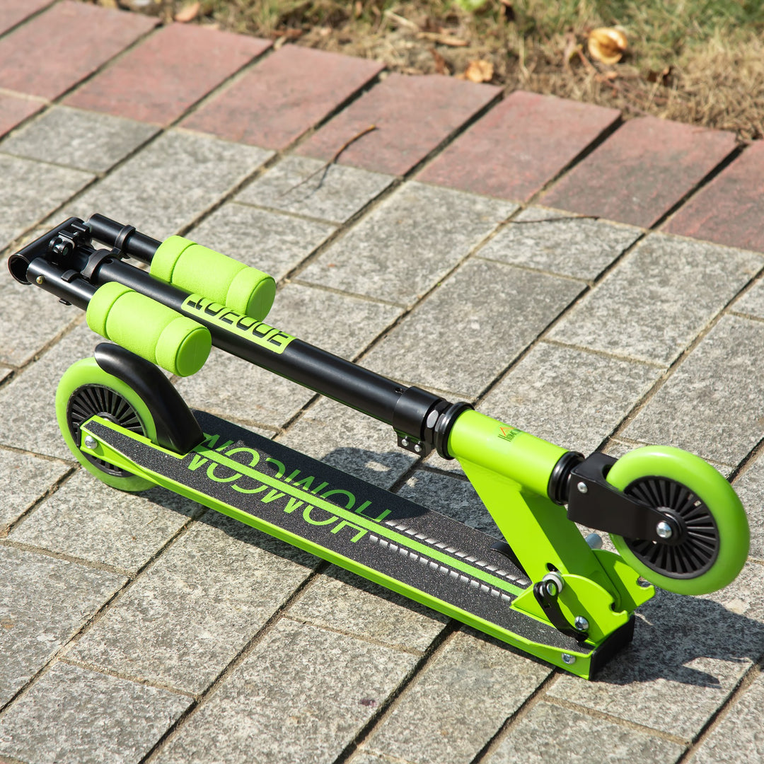 Scooter for Kids Toddler Foldable Kick Scooter with Adjustable Height Brake for Boys and Girls 3-8 Years Aluminium Green