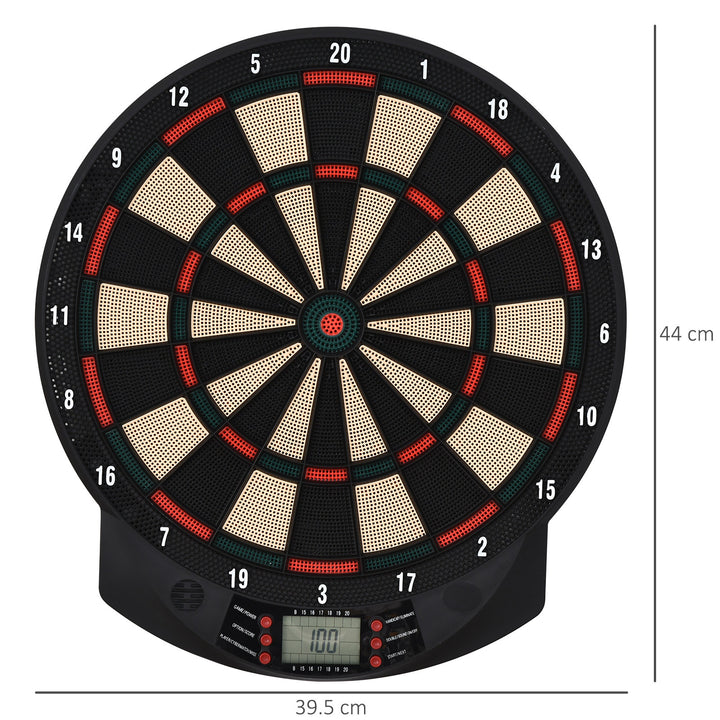 Plastic Electronic Dartboard w/ 6 Darts Black