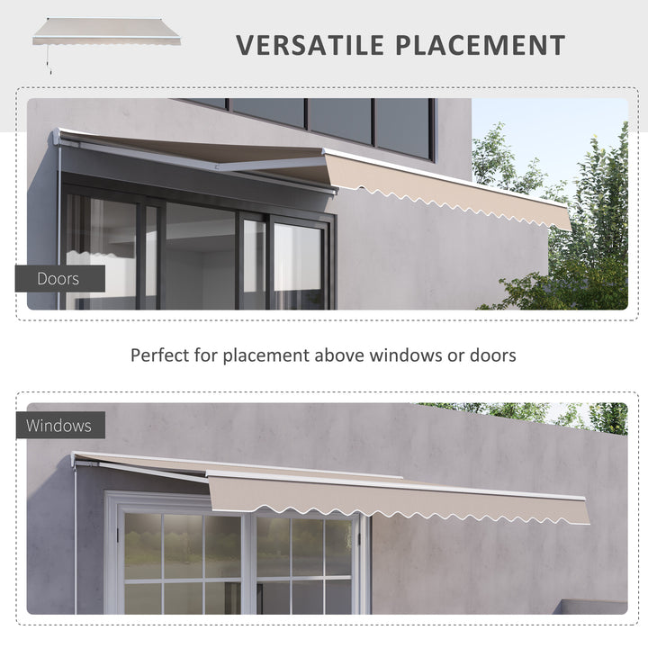 3.5Lx2.5M Retractable Awning-Cream White