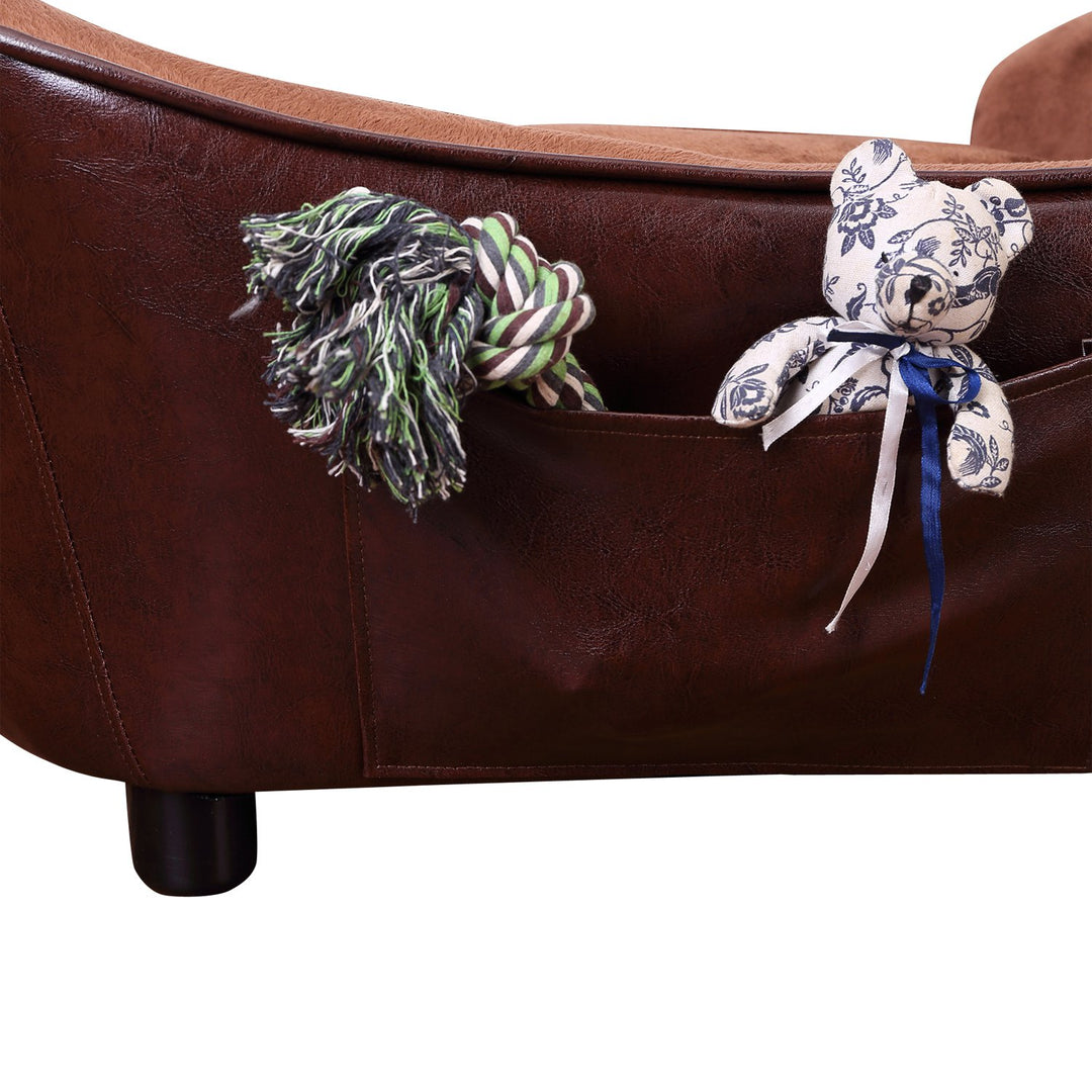 Pet Sofa,66.5L x 40.5W x 35.5H cm-Coffee