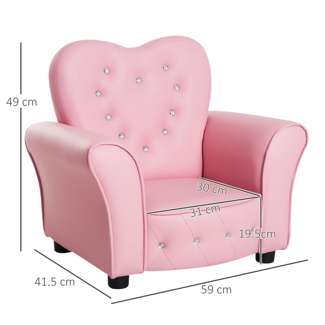 Kids Armchair, PVC-Pink