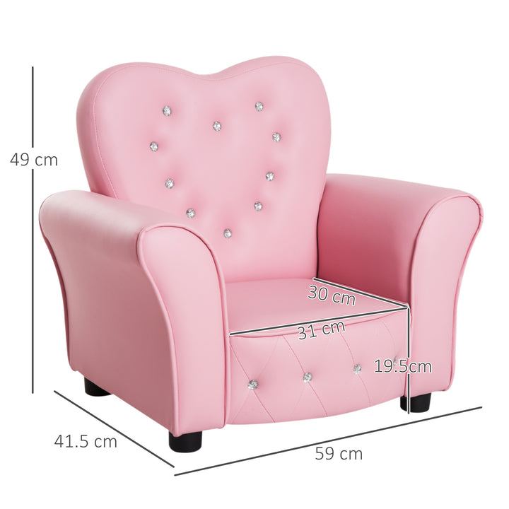 Kids Armchair, PVC-Pink