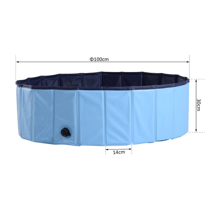 Pet Swimming Pool, Non-Slip and Foldable-Blue