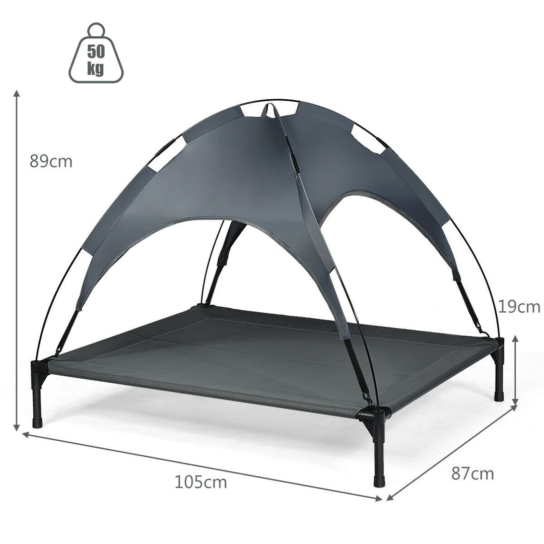 Elevated Pet Bed with Removable Canopy